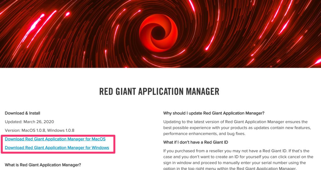 【AfterEffects】Red Giant社プラグインのアップデート方法！フラッシュバックジャパンで購入した場合も IzukaEffects