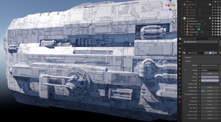 Sci-Fi Hull Materials – 近未来の宇宙戦艦に最適なマテリアル集【Blenderアドオンレビュー】 | IzukaEffects